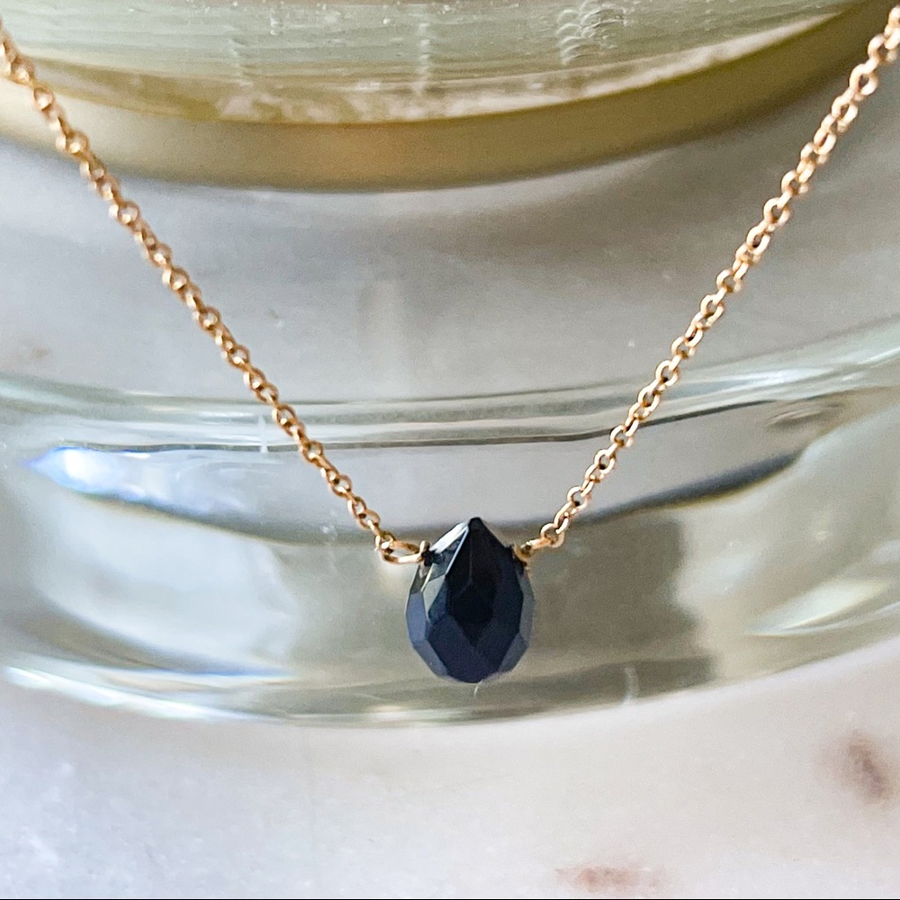 Onyx 🧿✨Healing✨🔮Gem Gold Dogeared 📿 Neckace